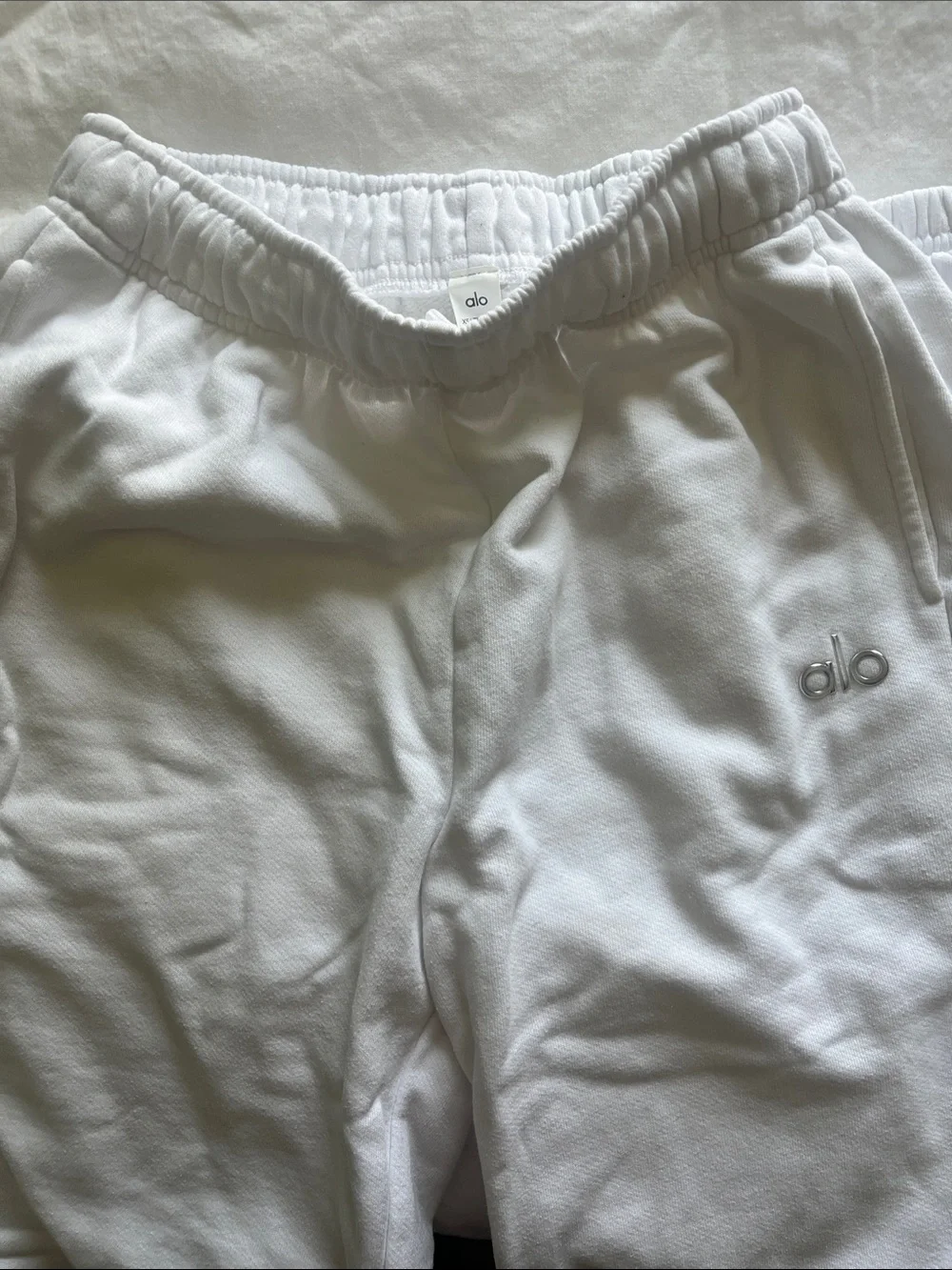 ALO Yoga White Jogger Sweatpants